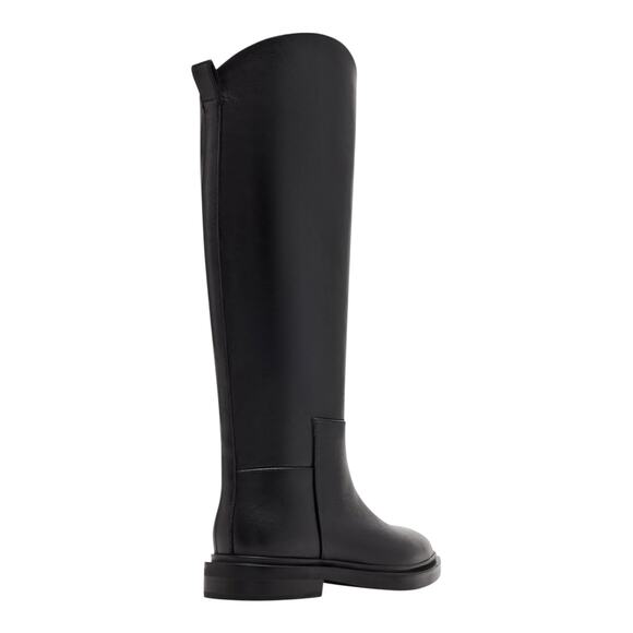 Steve Madden Women's Gaige Leather Wide Calf Tall Riding Boots Black Size 8 1/2 - Picture 4 of 5